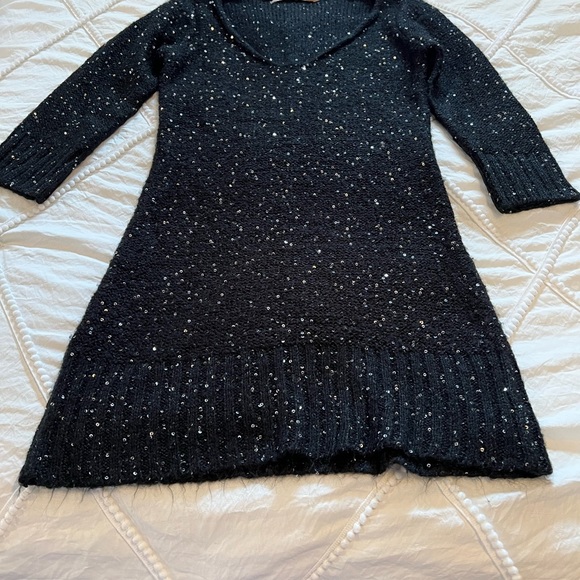 Chelsea and Violet black sequin sweater dress, size small- gently used - Picture 4 of 8